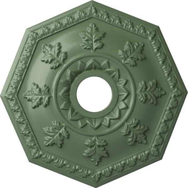 Ekena Millwork Nottingham Ceiling Medallion (Canopies up to 4 5/8"), 18"OD x 3 1/2"ID x 1 1/2"P, Athenian Green CM18NTAGF - main